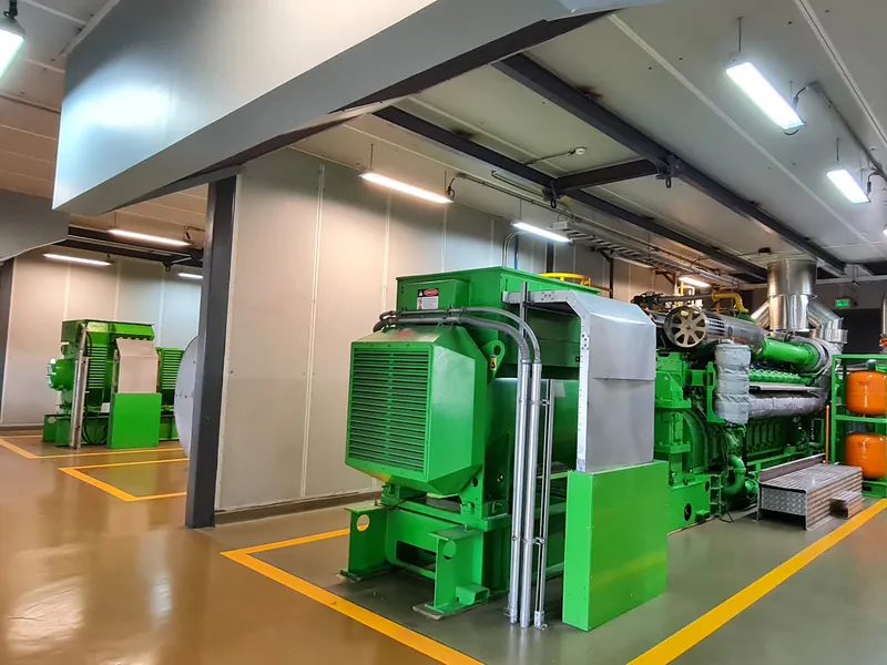 Engines at the Cuadritos cogeneration plant