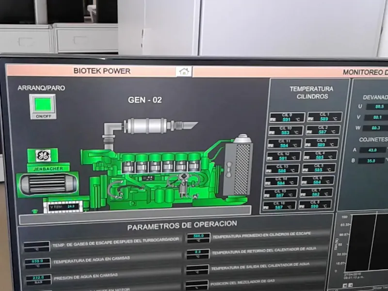 SCADA system at the Cuadritos plant